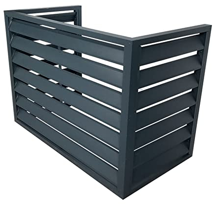 Außenzaun-Abdeckung für Klimaanlagen – Diebstahlsichere, robuste Aluminium-AC-Abdeckung für Außenkondensator – freistehendes Gehäuse zum Abdecken von Müll oder Klimaanlagen im Freien – Gartenschuppe