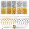SOSMAR 902 Stück Armband Verschluss Quetschperlen Schmuckherstellung Set Karabinerverschlüsse Biegeringe Quetschperlen Quetschkalotten Kettenverlängerung (Silber+Gold), mit Pinzette Ösenöffner