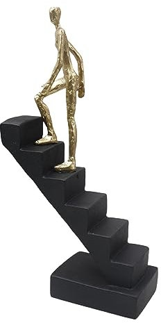 JISADER Kletterleiter-Statue, Treppen-Figur, Leiter-Skulptur, Denker-Figur für den Schreibtisch, Stil b