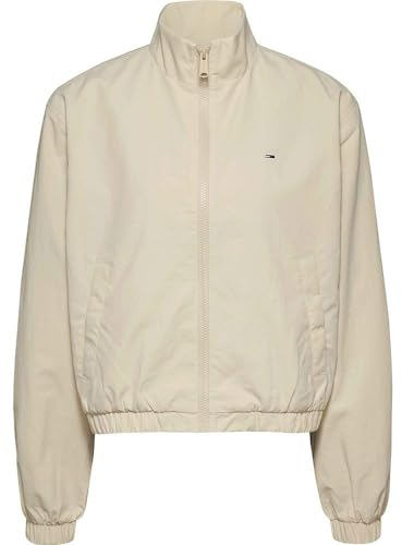 Tommy Jeans Veste Femme Windbreaker Mi-Saison, Ivoire (Newsprint), M