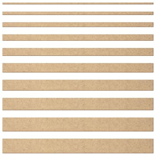 3mm MDF/HDF-Leisten - MDF Streifen - 100cm lang - Breite 1-10cm wählbar, Pack mit:10 Stück, Breite:7cm breit
