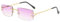 kachawoo Occhiali da sole facili da abbinare strada selfie occhiali da sole alla moda in metallo senza bordi per donne e uomini, oro con rosa