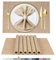 BETEAM Platzsets Abwaschbar 6er Set Vinyl Tischsets für Esstisch Waschbar Küchen Platzdecken Langlebige Tischsets für Drinnen Draußen-01 Beige, 6er Set
