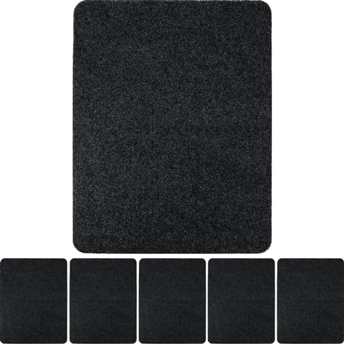Nuanchu 6 Pack Nonslip Urinal Mats, Bathroom Urinal Mat for Floor, Water Absorption and Breathable Commercial Splash Mats for Men Bathroom Restroom, 17. 3 x 22 (Black)