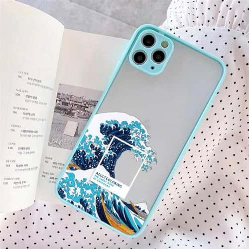 WSDSM Handyhülle für iPhone XS X XR 13 12 Mini 11 14 15 Pro Max 7 8 Plus SE2 Cover Art Fundas, Mint FSHL 3, für iPhone 11 Pro Max