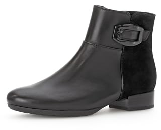 Gabor Damen Ankle Boots, Frauen Stiefeletten,Komfortable Mehrweite (H),uebergangsschuhe,uebergangsstiefel,schwarz(Mic/schwla),40 EU / 6.5 UK