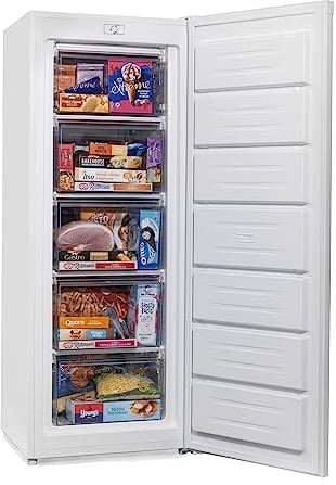 English Electric Upright Tall Freezer EEF170H 168L Litres 55cm Wide, White (EEF170H)