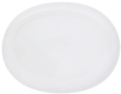 KAHLA 713305A90071C Five Senses Platte, oval 28 cm | weiße ovale Servierplatte aus Porzellan