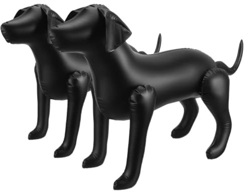 VICASKY 2stücke PVC Aufblasbare Hundemodell Dekoration Realistische Hundefigur Als Fotorequisiten Und Junge Mädchen Spielzeug Für Festliche Anlässe Und Heimdekoration