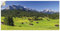 ARTland Wanddeko Wandtattoo selbstklebende Vinylfolie 60x30 cm Alpen Wandern Natur Berge Zugspitze Bayern Sommer Alm U5IB