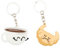 Mr. Wonderful - Lot de 2 porte-clés - Café et croissant - Porte-clés personnalisés - Porte-clés à offrir - Cadeaux personnalisés, multicolore, Estandar