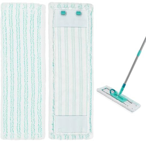 2er Set Bodenwischer Ersatzbezug Super Soft für Leifheit Profi XL Micro Duo/Profi XL Cotton Plus, 47 cm Wischbezug Cotton, WischbezüGe für SteinböDen und Fliesen, Mikrofaser Bodenwischer Ersatzkappen