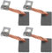 OTOTEC 2 pares de escobillas de carbón de 6 mm x 14 mm x 19 mm 1107014144 compatibles con alternador Bosch Oldtimer EG 14V 20-38 EH 14V 11-20A
