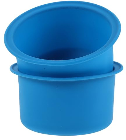 TEHAUX 2pcs Silicone Wax Melt Pot Liners Reusable Non-stick Leak-proof Silicone Inner Bowl for Small Wax Heater DIY Masks and Heating Easy to Clean