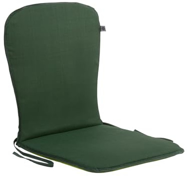 PATIO Grüne Stuhlauflage Niedriglehner 74 x 38 cm Sam Monoblock Auflage Sitzkissen mit Schnüren Wendekissen