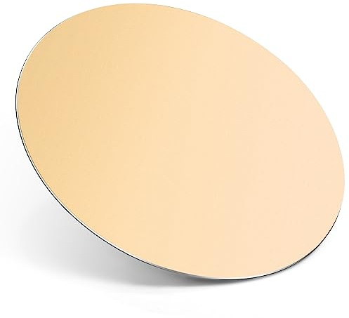 TERRATUTOR Aluminum Metal Mouse Pad - with Non-slip Rubber Base and Micro Sand Blasting Alloy Surface for Fast and Accurate Control | Golden Round