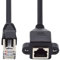 Cablecc - Adattatore per cavo di rete/Lan Ethernet, tipo 30cm/FTP/STP/UTP, Cat 8P8C, da maschio a femmina, con fori per montaggio a pannello