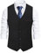 Sliktaa Weste Herren Business Hochzeit Slim fit mit 4 Knöpfe Anzugweste Schwarz X-Large