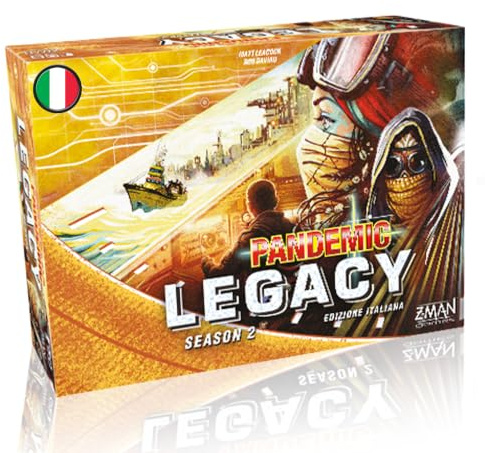 Asmodee Pandemic Legacy Staffel 2 (Gelbe Box) — Italienische Ausgabe