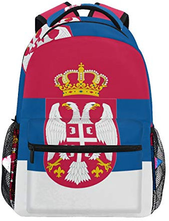 Rucksack mit Serbien-Flagge, Unisex, Schule, Studenten, Tagesrucksack