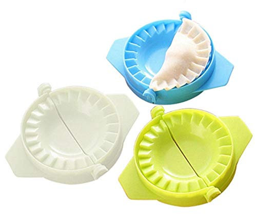 MKNZOME 3 Pièces Moules à Raviolis Moules à Chaussons Boulette Tarte Pâtes Moule à boulettes Chinois en Acier Inoxydable pour pâte à pâte à Ravioli