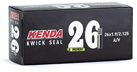 Cámara de Aire para Bicicleta - Kwick Seal Schrader de 28 mm - 26 x 1.9/2.125 - Espeso de 1 mm - Cámara de Bicicleta Antipinchazos con Autosellante Incorporado - Negro - Kenda