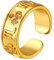 Suplight Sternzeichen Skorpion Offener Ring 18k vergoldet Damen 7,2mm verstellbar Band Ring Finger Ring goldfarben Sternbild Modeschmuck Accessoire für Party