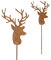 ecosoul Rost Deko Stecker Hirsch mit Geweih Bodenstecker Gartendeko Stab Edelrost Beetstecker 66cm hoch 1 Stück