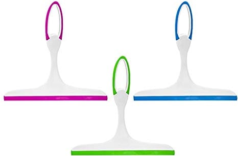 1X Rubber Squeegee: Streak-Free Handheld Squeegee Cleaner with 24 cm (9.5) Silicone Blade & Hanging Hole Wiper Cleaning Tool for Windows Cars Shower Doors