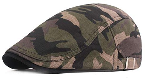 RUICHENG Schirmmütze Herren Sommer Camouflage Flatcap Barett Cap