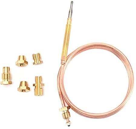 yjknwan adaptation 60/90/120cm Gas Thermocouple Valve For Hot Water Boiler With 5 Fixed Parts Gas Appliances For Ovens Cooking Utensils Boilers complete (Color : 120cm)