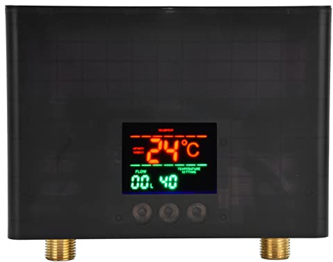 Kudoo Chauffe-eau Instantané sans Réservoir, 220V 5500W, Écran Tactile et Télécommande, 30-55°C, Chauffage Rapide 3S, Protection Multiple, Classe énergétique A (Noir)
