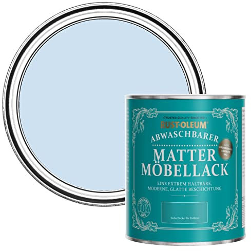 Rust-Oleum Peinture Bleue Mate & Lessivable pour Meubles, Finition Mate - Bleu Poudré 750ml