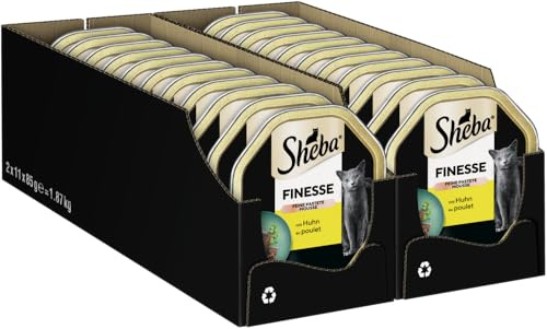 Sheba Schale Finesse Pastete/Mousse mit Huhn 2 x 11 x 85g