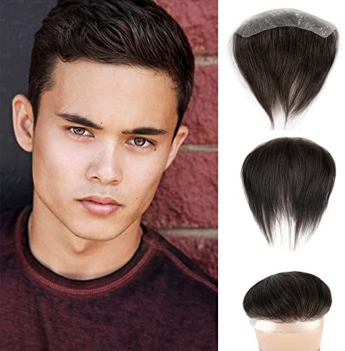 Lordhair Toupet Herren - Europäisches Echthaar Toupet, V-LOOP Skin Toupet für Männer, Toupet Echthaar Männer