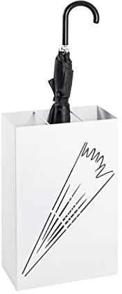 HAKU Möbel Porte parapluies Blanc, métal - Dim.: L 30 cm x H 48 cm x P 16 cm, Style: Modern