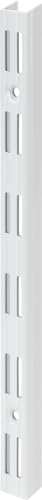 TrendLine Wandschiene 2-reihig weiß 200 x 2,5 cm Regale