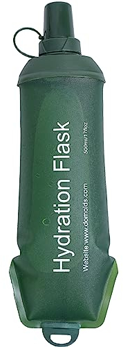 GYL 500 ML Soft Flask Running Water Bottles TPU Collapsible Running Hydration Flask for Hydration Pack Hiking Cycling Climbing Green