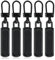TIESOME 5 Stück Reißverschluss Zipper, Schwarz abnehmbarer Reißverschlussschieber Reißverschluss zipper ersatz Reissverschluss Reparatur Set Ersatzzipper für Koffer Mantel Stiefel Jackenrucksäcke