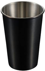 MdybF Taza de Acero Inoxidable 350/500 Ml De Tazas De Cerveza De Acero Inoxidable Bar De La Oficina Bar De La Casa Tazas De Agua De Agua Bebidas De Bebidas Café Té De Té-500 Ml De Negro-401-500Ml
