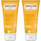 WELEDA Bio Hafer Aufbau-Spülung, Pflege Haarspülung verleiht Elastizität, Widerstandsfähigkeit und Glanz, das Naturkosmetik Haaröl verbessert die Kämmbarkeit (1 x 200 ml) (Packung mit 2)
