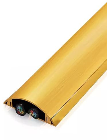 Canalina Passacavi Protezione Cavo Da Pavimento, Nero Oro Rosso Bianco Giallo 1 M Porta Cavo Elettrico Autoadesivo, Nascondi Copertura Cavo Telefonico TV Sotto La Parete Del Tavolo Della Scrivania For