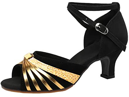 Tanzsandalen für Damen Lateinischer Tanz Latin Modern Tanzschuhe Strass Tanzschuhe High Heels Schuhe Damenschuhe Tango Schuhe Strass Hochzeit Tanzende Performance Dance Shoes