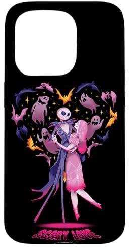 Disney The Nightmare Before Christmas Jack Sally Scary Love Case for iPhone 15 Pro