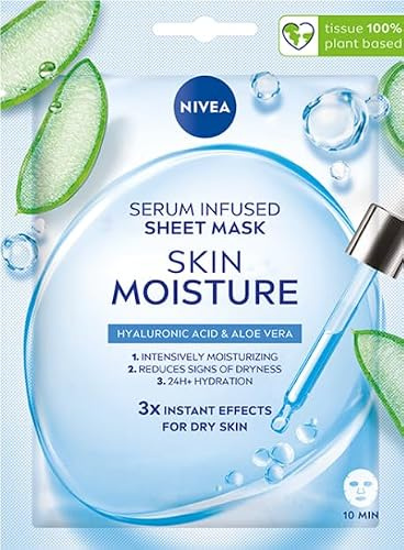 NIVEA SKIN MOISTURE Mundmaske mit Feuchtigkeitsserum, 1 Stück