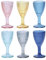 BRANDANI Plissè Set 6 Pezzi Calice Shot Liquorino 50ml Vetro Colorati