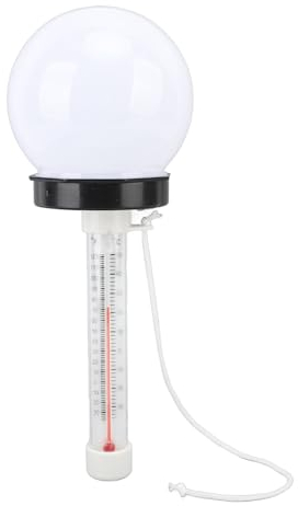 Solarbetriebene Poolleuchte, Farbwechselnde Schwimmende Kugelleuchte mit Temperaturanzeige für Pool-Spa, Schwimmendes Design, Stilvolle Kugelform (weißes Licht)