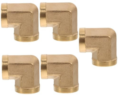 HOMSFOU 5stücke Brass Bogen Schlauchverbinder Npt Außengewinde Zu Npt Innenschraubanschluss Für Druckluftschläuche Und Wasserleitungen Langlebig Und Leckagefrei Einfacher Und