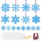 MONCAP 48 Stück Schneeflocken Kratzpapier Winter Kratzbilder Kinder Regenbogen Scratch Art Schneeflocken Kreativ DIY mit Holzstiften Bändern für Weihnachten Winter Deko Party Mitgebsel Geburtstag
