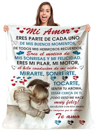 Zinello Design – Coperta personalizzata in pile ultra morbido per regalare al tuo caro, idea regalo originale e utile per compleanno, Natale, San Valentino, decorazione per il letto (150 x 200 cm)